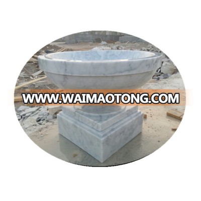 Modern garden planter carrara outdoor stone vase