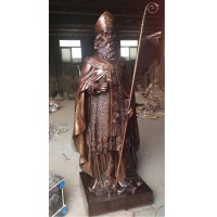 Garden art bronze chruch man sculpture