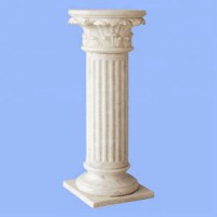 Hot sale luxury high polished shiny guangxi white marble pillar