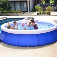 3-10People Family Inflatable Swimming Pools Above Ground for Backyard/Outside, Portable Blow Up Swimming Pools for Kids, Adults