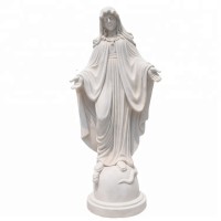 Outdoor Catholic statue of stone marble mother virgin mary sculpture for sale