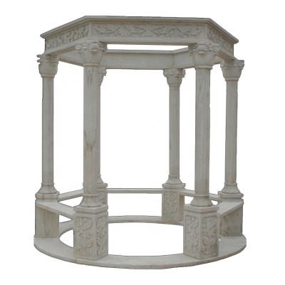 Fashionable white marble large female gazebo