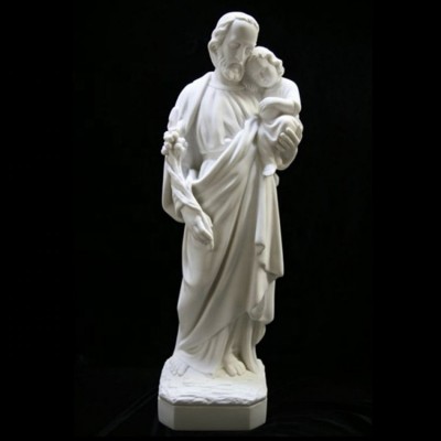 Large sculpture life size white marble jesus statues with baby