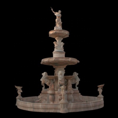 Large carved marble modern outdoor fountains