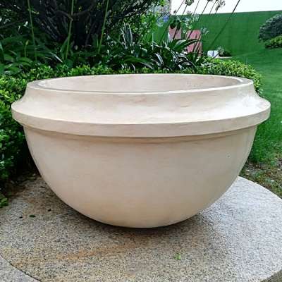 Factory Supply Egypt Beige Marble Flower Pot