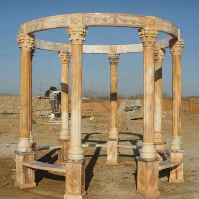 Custom style selection outdoor stone garden marble gazebo for sale