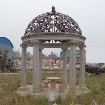 Factory Sale Natural Granite Gazebo Garden Pavilion