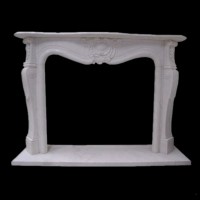 Western used marble mantel freestanding outdoor fireplace