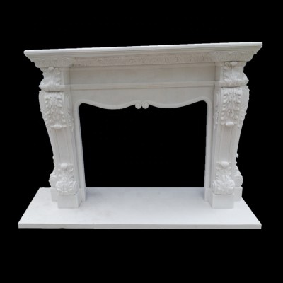 Indoor baoding white marble fireplace mantel, arched fireplace surround